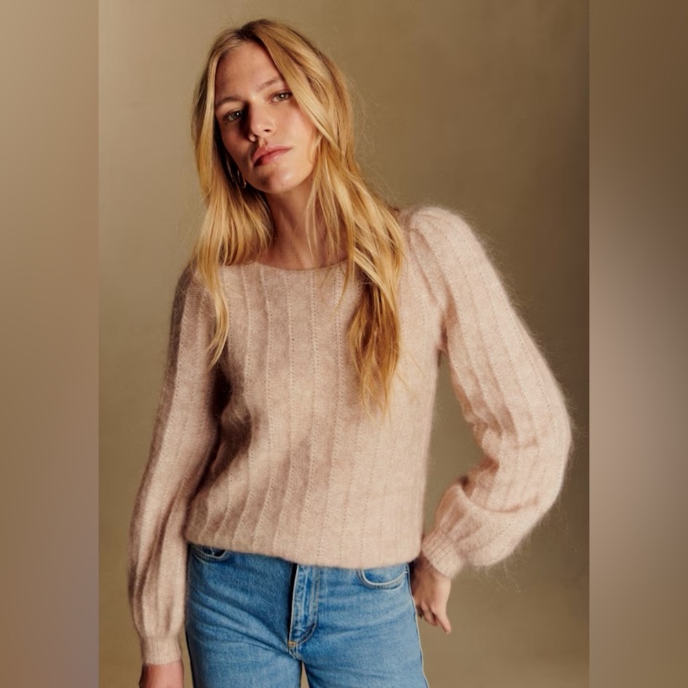 Sézane Aretha Sweater in Mottled Beige